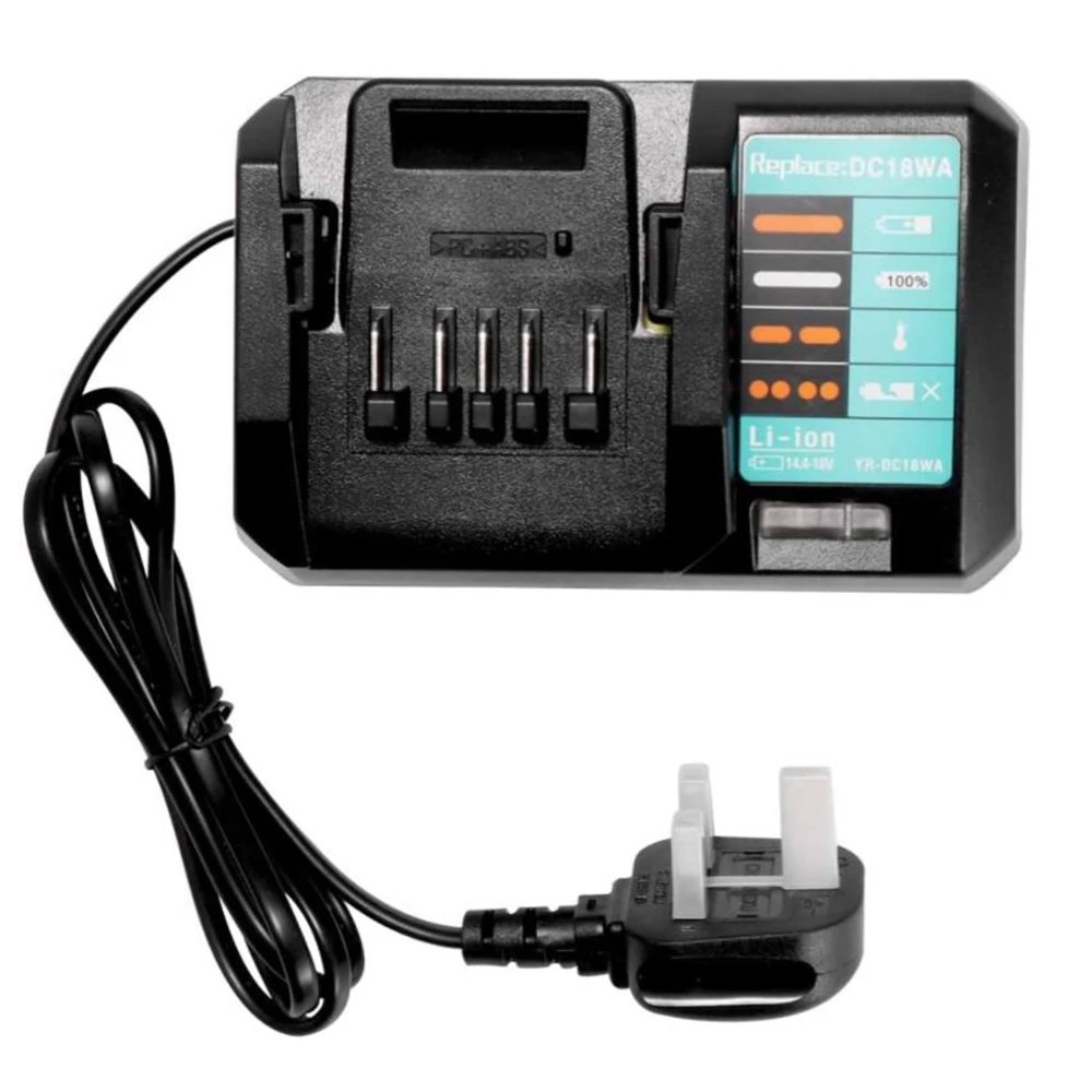 DC18WA 14.4V & 18V G-Series Li-Ion Battery Charger - for Makita BL1811G BL1813G BL1815G BL1413G DC18SG DC1851(UK Plug)