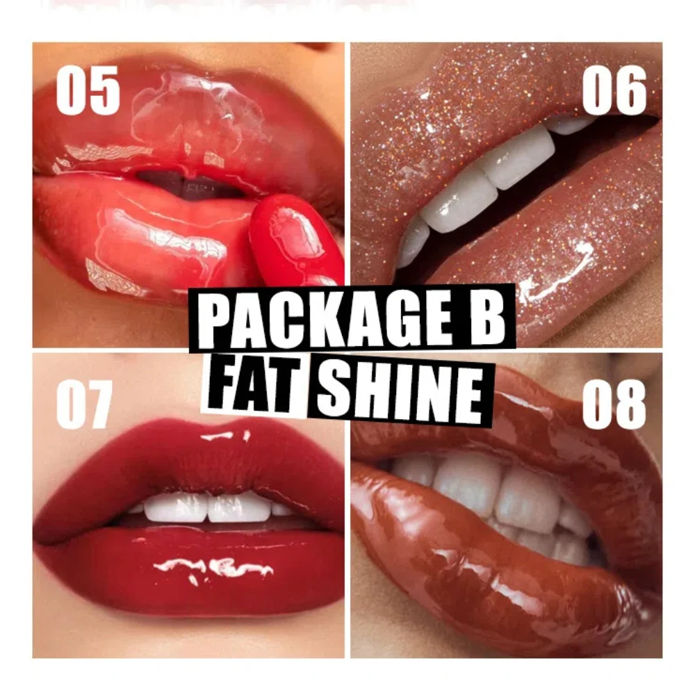 4 Teile/satz Spiegel Lip Glasur Set Feuchtigkeitsspendende Lip Gloss Langlebig Lip Öl Feuchtigkeitsspendende Flüssigkeit Lippenstift Lippen Kosmetik Make-Up