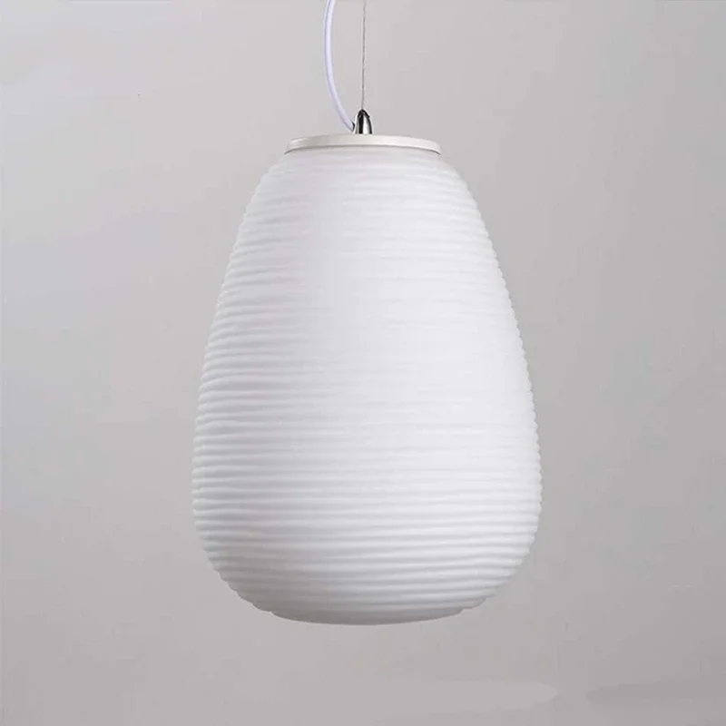 Imagem -04 - Acrílico Foscarini Milky White Glass Whorls Cocoon Pendant Light Cozinha Mesa de Jantar Sala de Estudo Decoração da Casa Pendurado Lâmpada