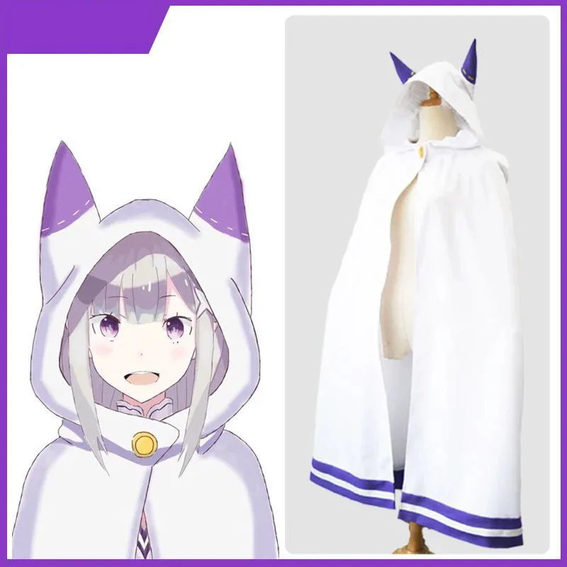 Emili Cosplay Costumes Life in a Different World From Zero Role Play Cloak Halloween Christmas Carnival Dressing For Women sf/1