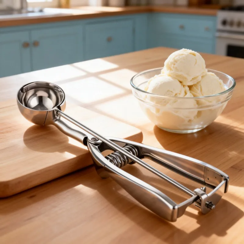 Stainless Steel Ice Cream Scoop Ball Digger Handmade Ice Cream Scoop Easy Demoulding Kitchen Accessories Ice Tray Mold