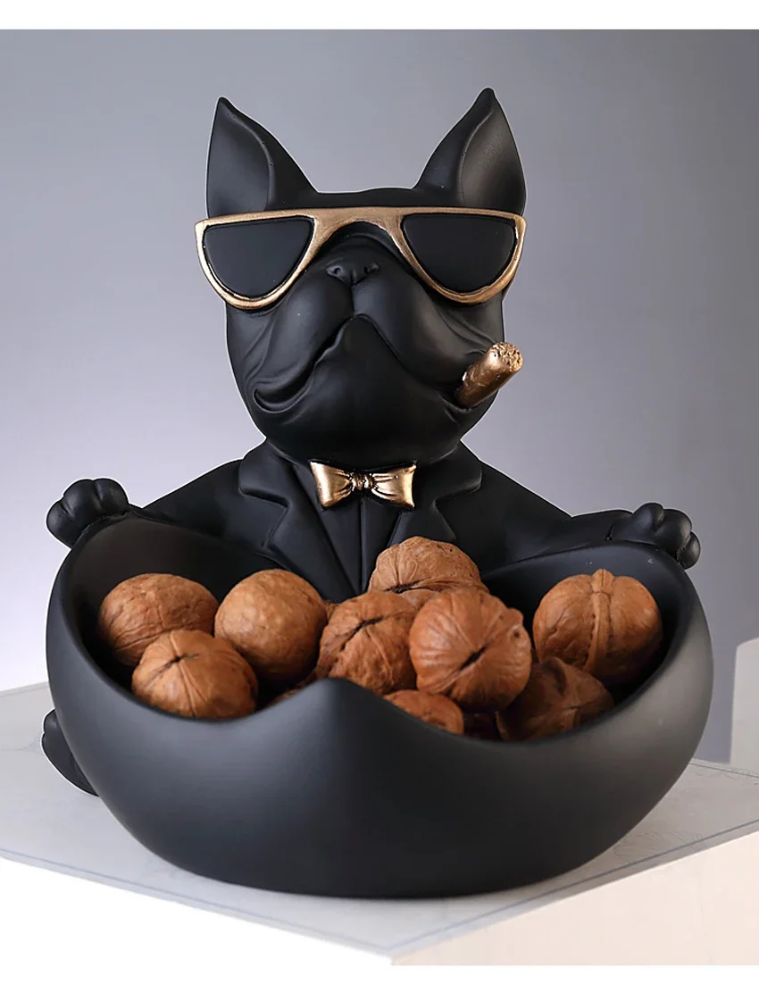 Wohnkultur Coole Hund Figur Hund Statue Lagerung Box Tier Ornament Harz Handwerk Kunst Skulptur Figur Hause Dekoration Geschenk – Detail 8