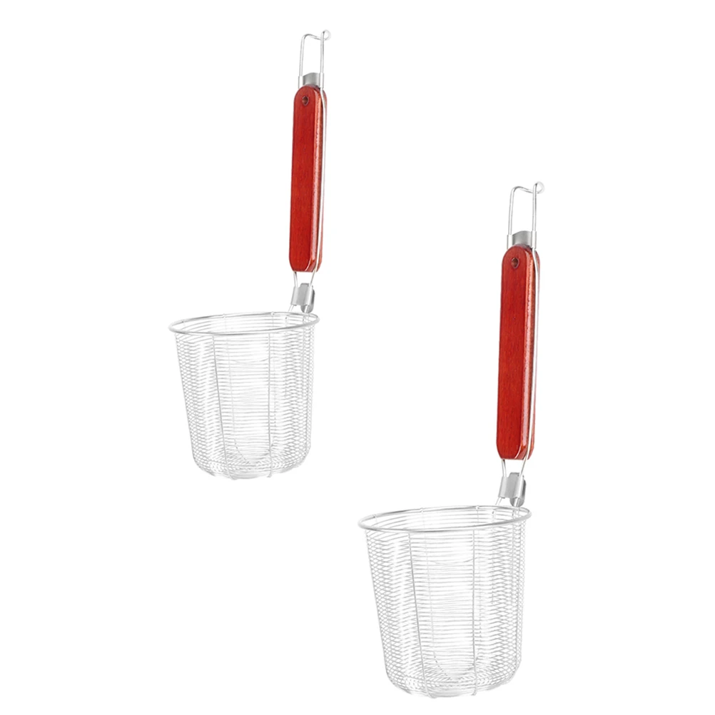 

2 Pcs Noodle Sieve Strainer Noodle Sieve Mesh Kitchen Folding Fried H held Sifter Food Sifter Kitchen Tool