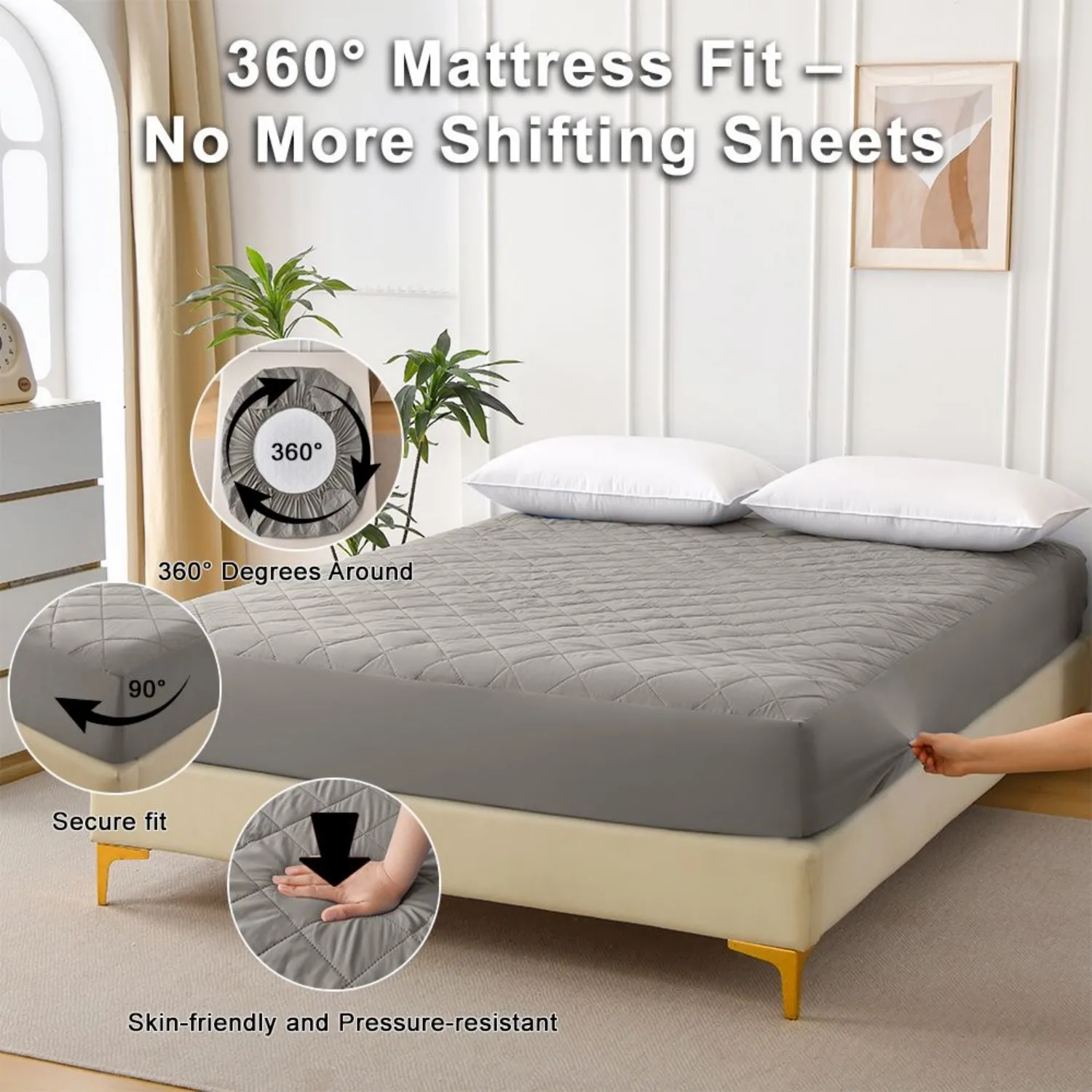 

Diamond Grid Ultrasonic Waterproof Mattress Protector
