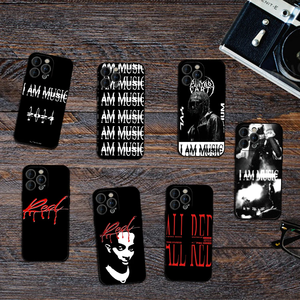 Rapper P-Playboi Carti I Am Music Phone Case for iPhone 12 11 13 14 15 16 Max Pro Plus Black Soft Silicone Cover