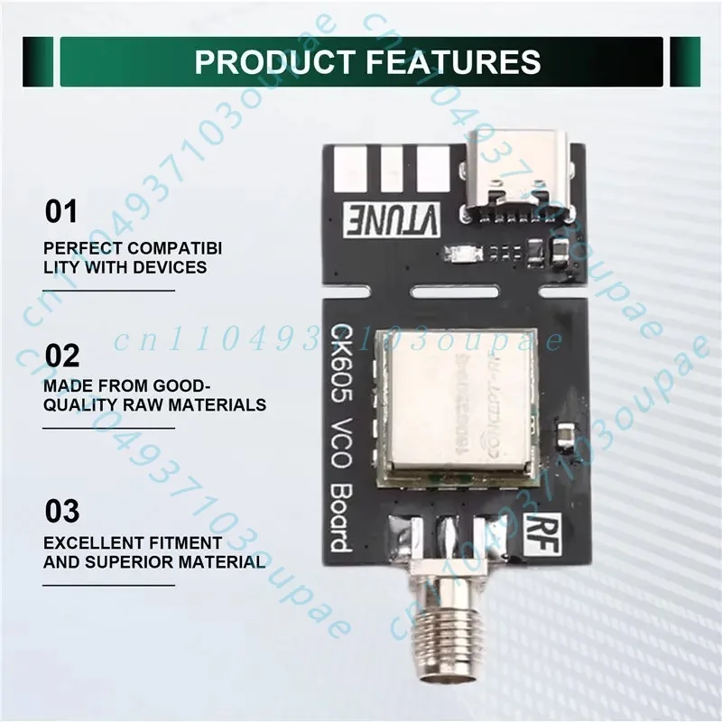 Low Phase Noise for RF VCO Board 1600-3300MHz Wideband Tunable Oscillator 0-15V Control Voltage