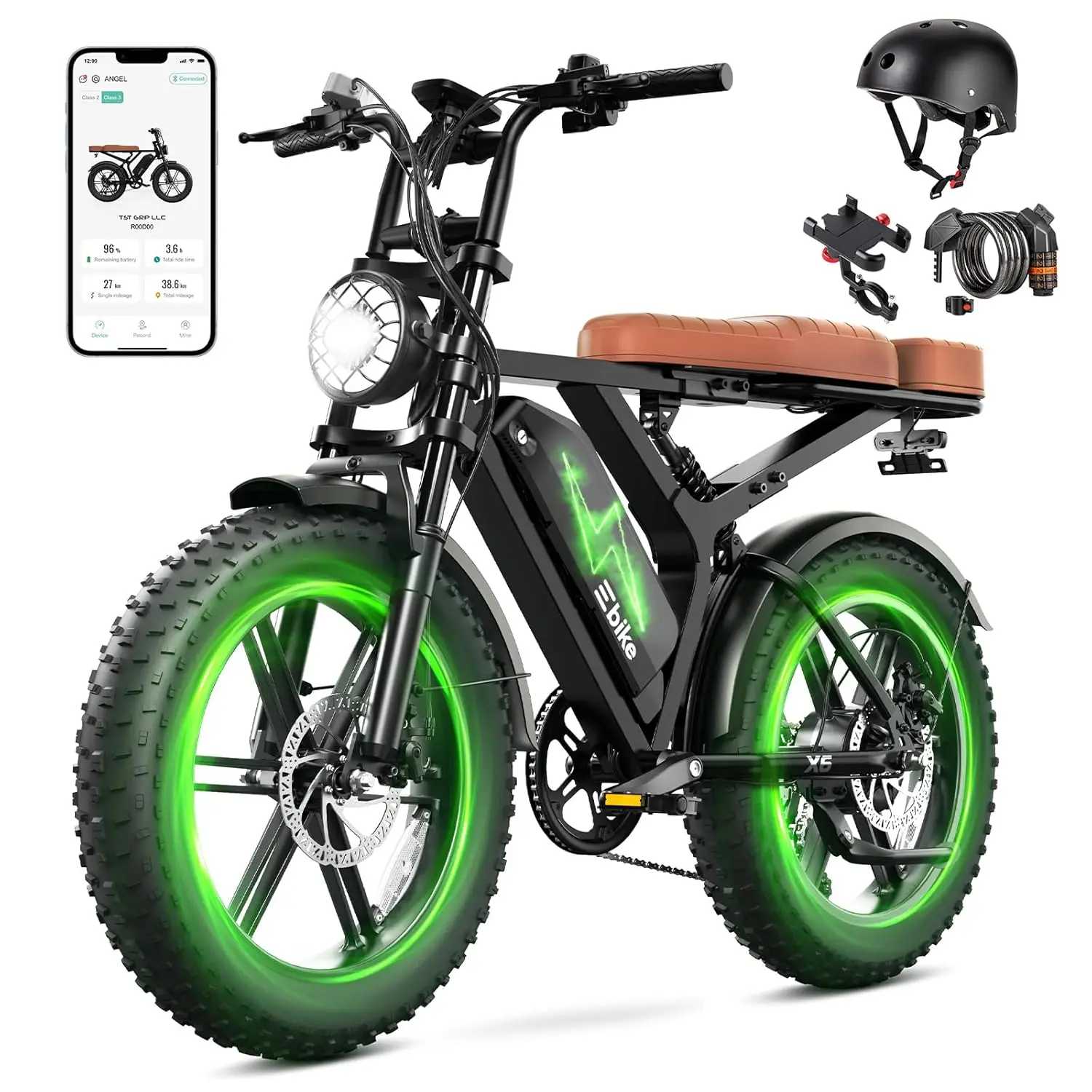 

Электровелосипед SISIAGD для взрослых, 1500 Вт (пиковая мощность), 48 В 15/30 Ач, водонепроницаемая съемная батарея, 60-100 миль пробега, 7 скоростей, 30 км/ч, индивидуальная комплектация