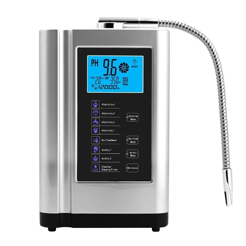 Water Ionizer, Water Purifier Machine PH 3.5-10.5 Alkaline Acid Water Machine,Up to -500mV ORP, 8000 Liters Per Filter