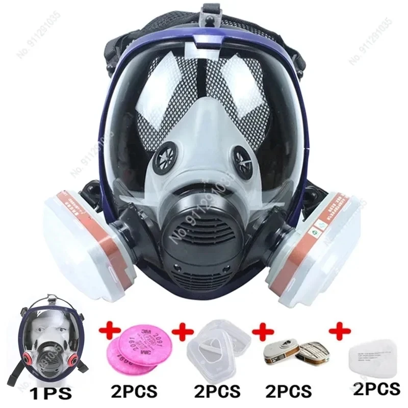 6800 Gas Mask Chemical Mask Dust Breathing Apparatus Paint Pesticide Spray Silicone Laboratory Welding Comprehensive Filter