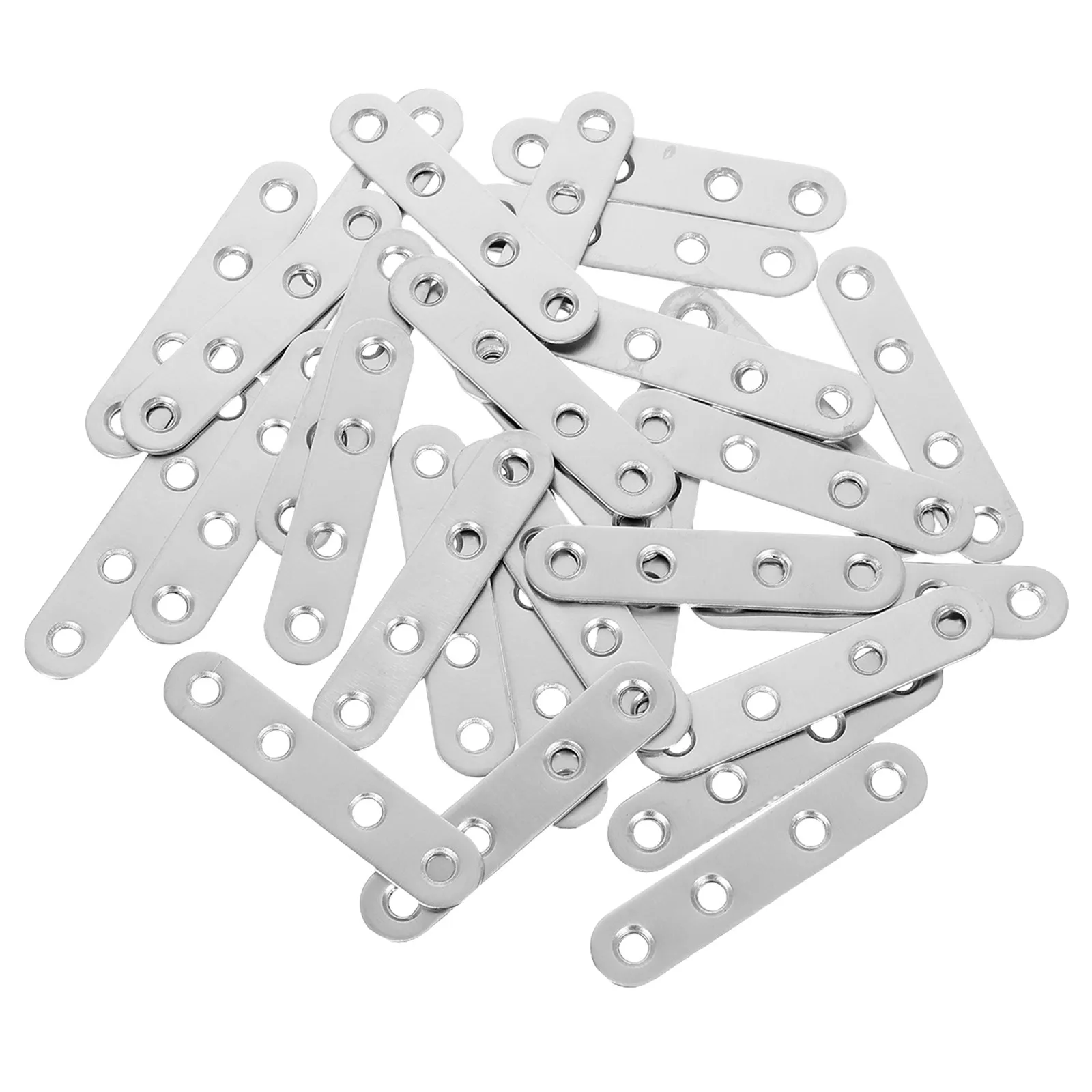 40Pcs Thickened Stainless Steel Corner Brackets Heavy Duty Flat Plate Braces 77Mm Furniture Assembly Connectors Universal Metal