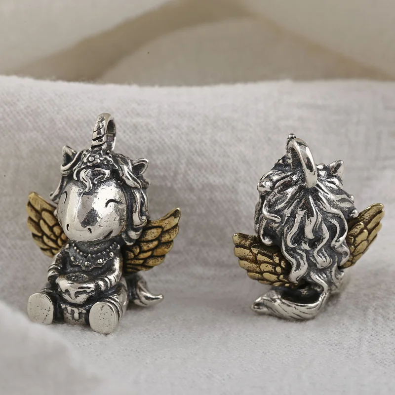 

New 925 Sterling Silver Jewelry Original Design Pony Unicorn Domineering Personality Men's And Women's Pendant