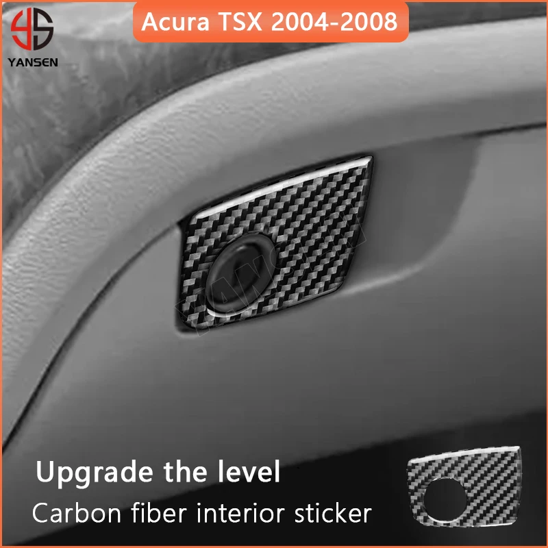 

Carbon Fiber Co-Pilot Storage Box Handle Forged Carbon Accessories Sticker For Acura TSX 2004 2005 2006 2007 2008