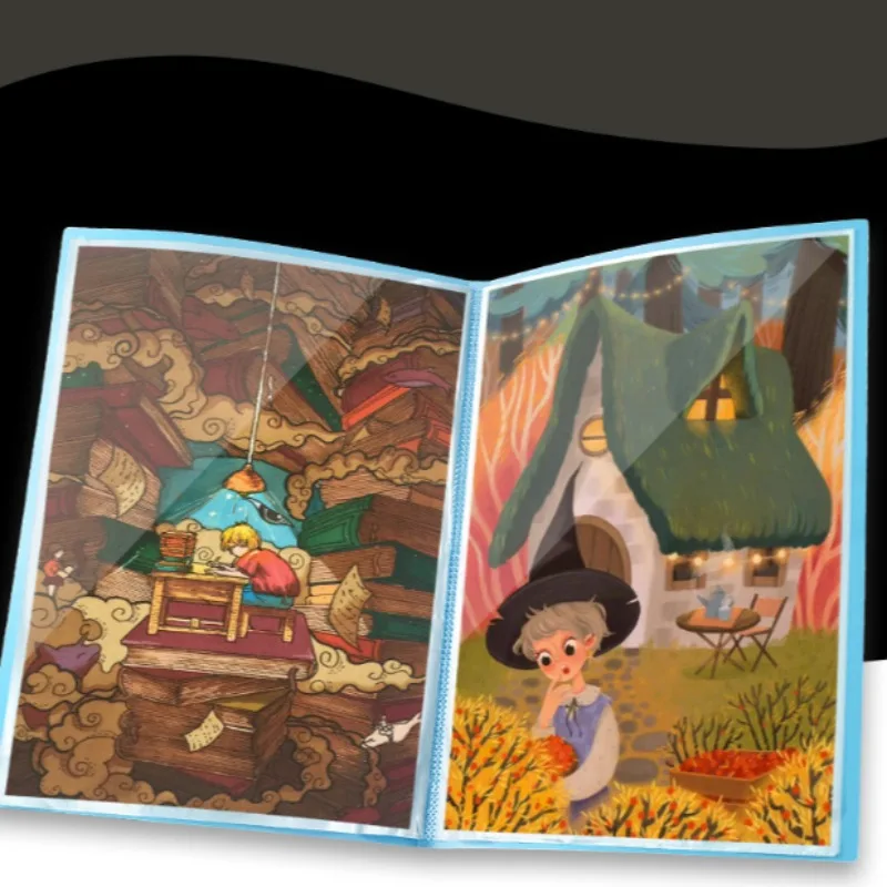 1 Stück A2-Diamant-Malerei-Aufbewahrungsbuch – 30 transparente Beutel, 60 Gemälde, doppelseitig, verdickter PP-Organizer mit großer Kapazität – Detail 10
