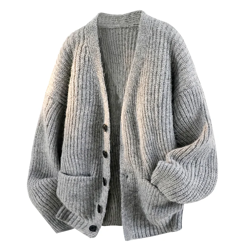 Herren Herbst- und Winter-Outdoor-Strickjacke, Komfortabel, Winddicht, Warm, Modischer Trend, Vielseitige Gestrickte Warme Freizeitjacke – Detail 11