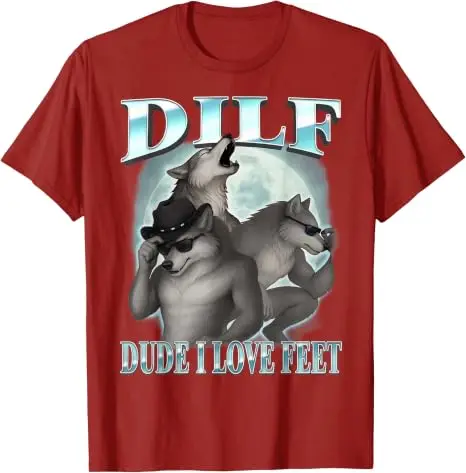 Alter, ich liebe Füße, lustiges Alpha-Werwolf-Mond-Bootleg-Meme-T-Shirt, Y2k-Werwolf-Mond, weiche Baumwoll-T-Shirts, Herrenmode, Ästhetik – Detail 7