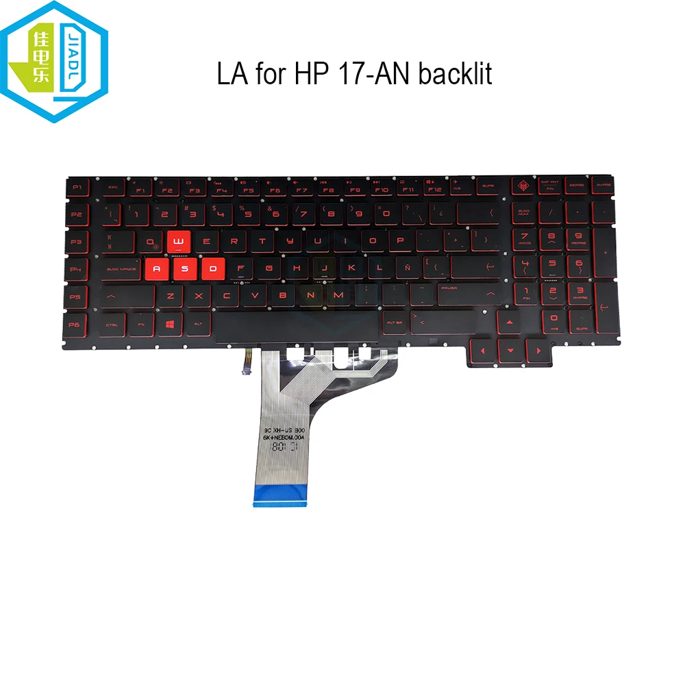 

Laptop Backlit Latin Spanish Keyboard For HP Omen 17-AN 17-AN100 17-AN000 17t-AN000 NSK-XH0BQ Spain Backlight Keyboards PC Parts