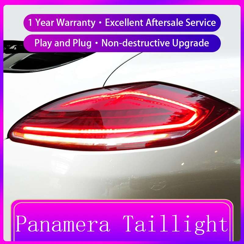 Par de Lâmpadas Automotivas para Porsche 2010-2013, Luz Traseira Panamera, Lâmpada Traseira DRL, Turn Signal, Freio de Estacionamento Reverso, Auto Acessórios