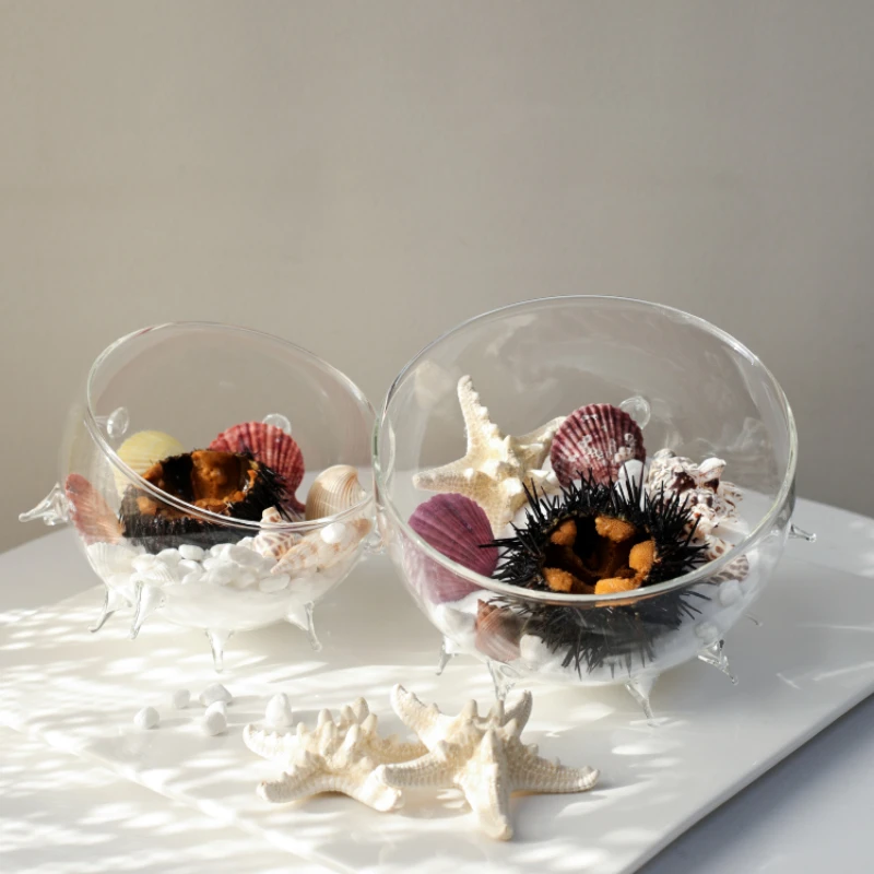 

Solid color sea urchin hedgehog bowl molecular cuisine Italian dessert sashimi glass bowl hotel tableware