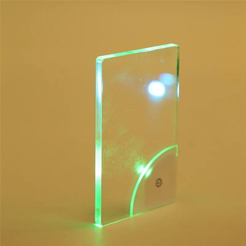 

New-LED Blank Acrylic Glowing Business Card Light Transparent Name Tag Board DIY Gift For Husband Boyfriends Dady Gift