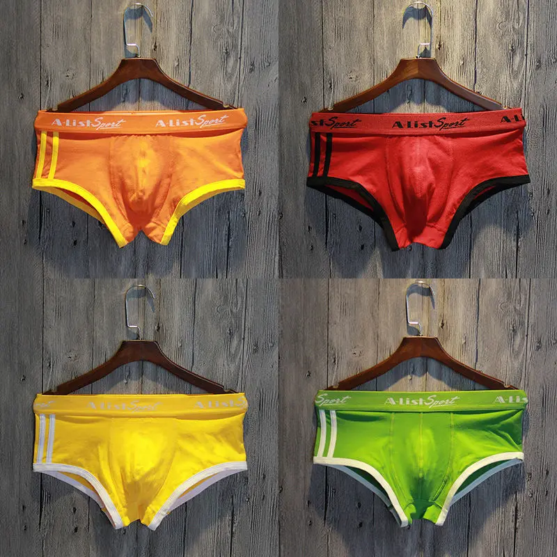 4 Pack Big Size Briefs Underwear Men Cotton Boy Undies Candy Color Shorts Student Panties Child Knickers Homme Underpants M-3XL