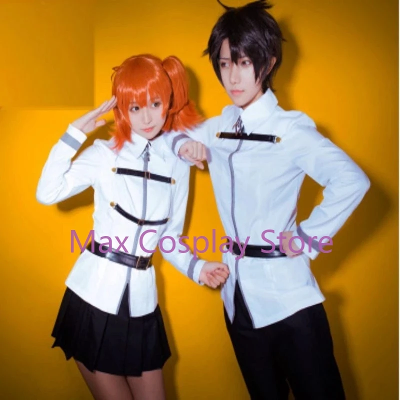 Max Anime Cosplay Gudako Grand Master Fujimaru Ritsuka FGO Cosplay Costume School Uniforms Cloak Halloween Costumes