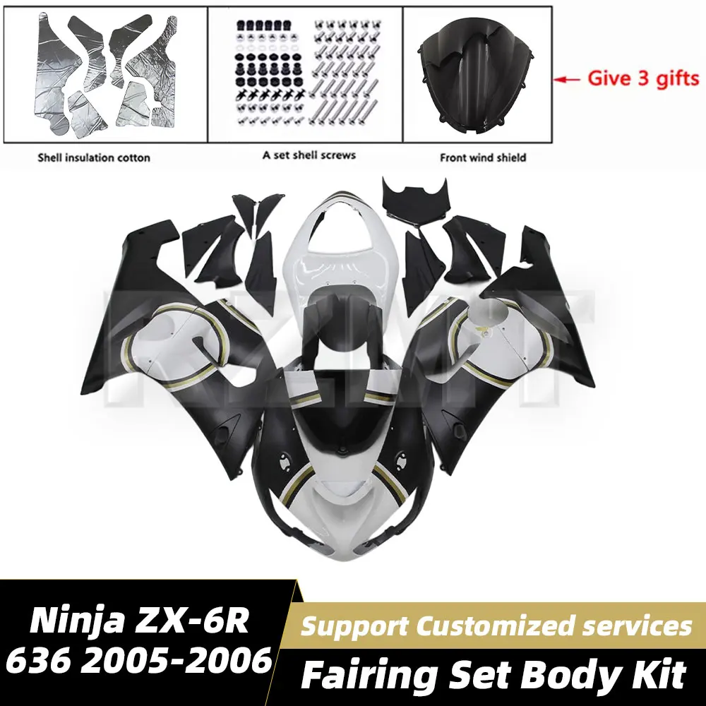 

Для Kawasaki Ninja ZX-6R 636 2005-2006 комплект обтекателей для мотоцикла, комплект кузова, комплект кузова, впрыск корпуса ZX6R 636 05-06 K0605-110a