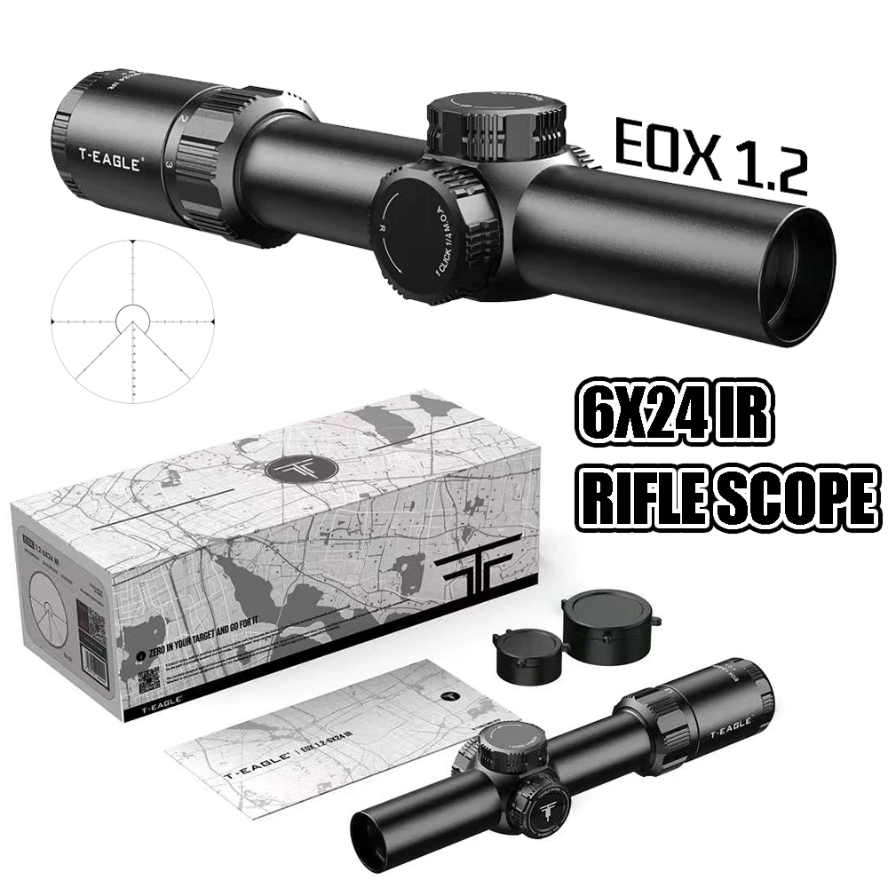 6x24 IR 30mm Tube Telescope Rifle Optical Scope Teagle Airsoft Hunting Fast Focus Clear Imaging Scopes Sight & Accessories