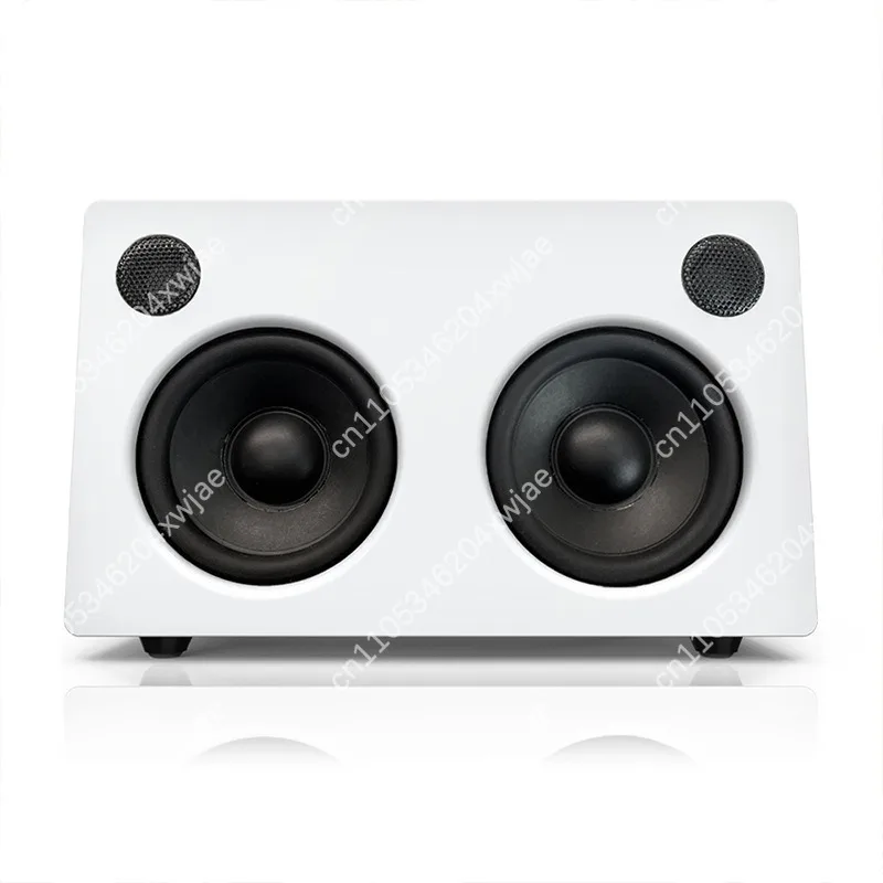Portable Wooden Bluetooth Speaker Desktop Stereo Sound with Handle USB TF Card for Computer