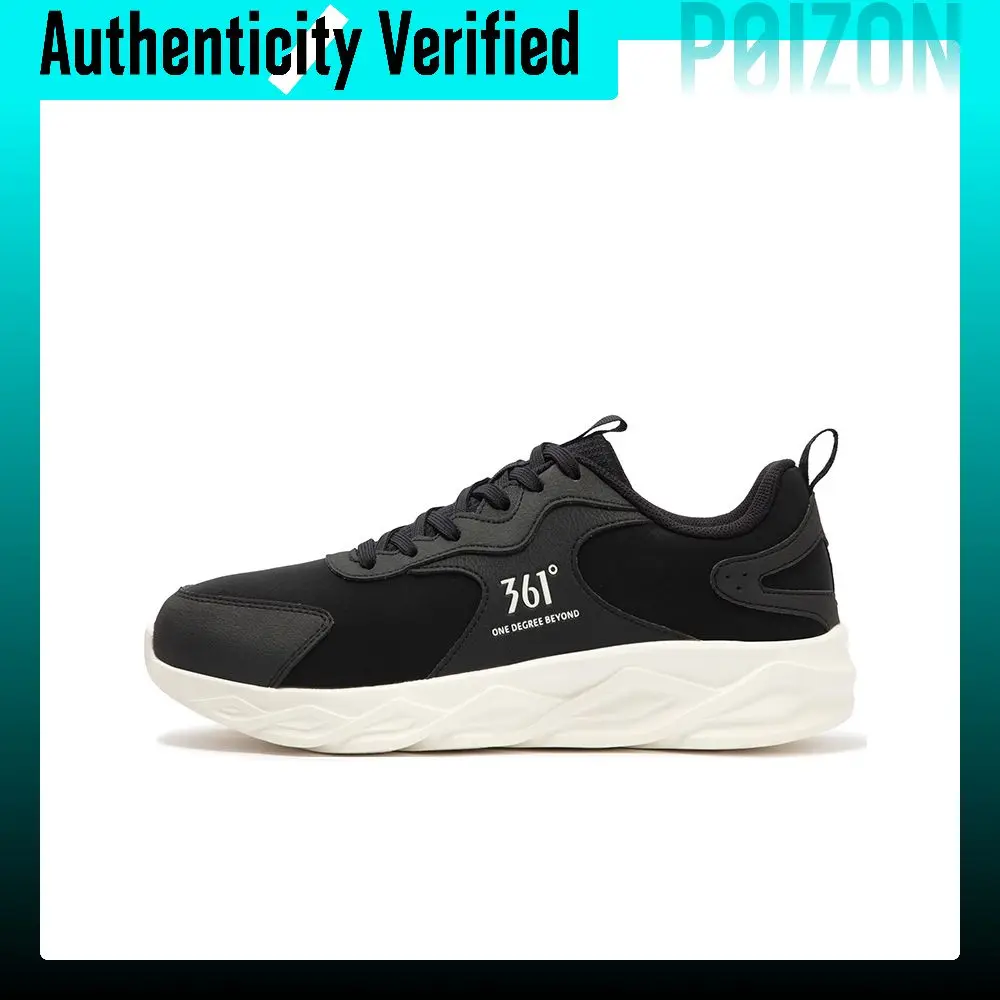361° Blade Fleece Lined Thermal Slip Resistant Abrasion Resistant Low top Running Shoes Men's Black White 672342212BF-2