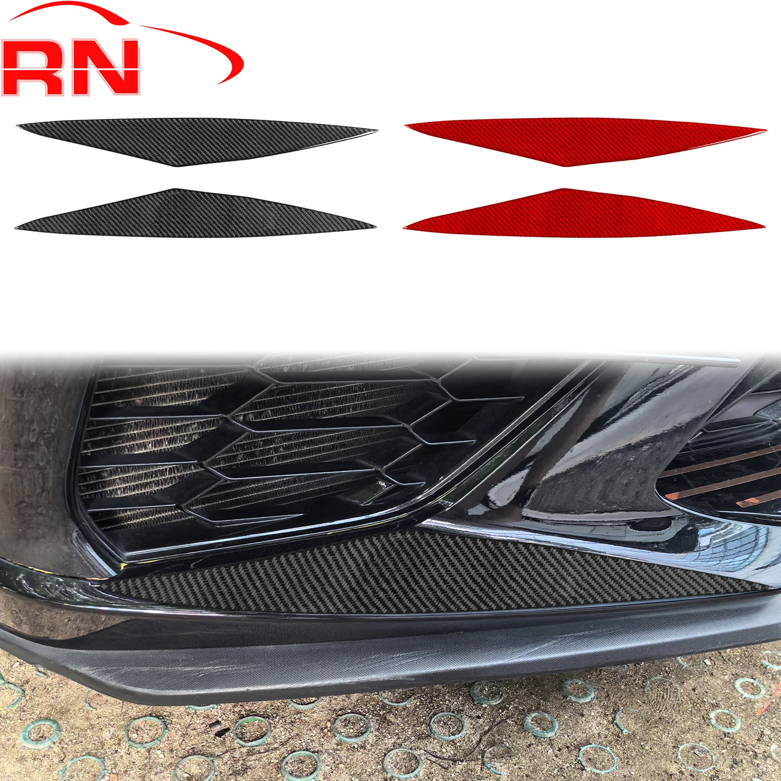 

Для Chevrolet Corvette C8 2020-2024 модифицированный передний бампер из углеродного волокна, боковой нож, аксессуары, внешняя декоративная наклейка