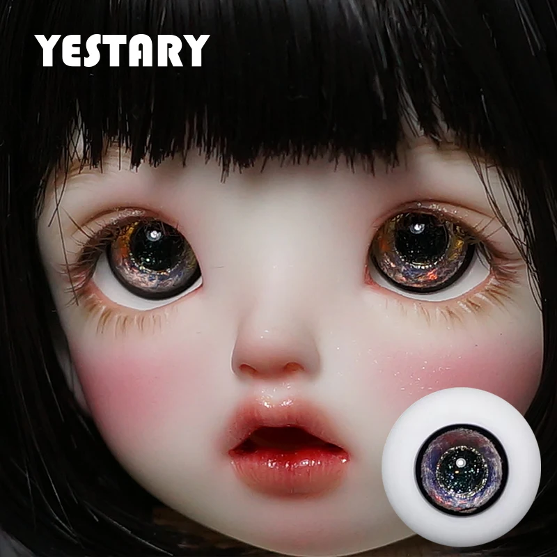 

YESTARY BJD Eyes For Toys Doll Accessories Eye 1/3 1/4 1/6 Colored 3D Movable Eyeballs 14MM 16MM Sparkling Glass Eyes Small Iris