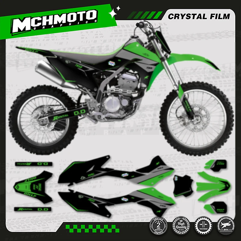 

MCHMFG для KLX 300R 2020 2021 2022 2023 для Kawasaki KLX 300R графические фоновые наклейки 001