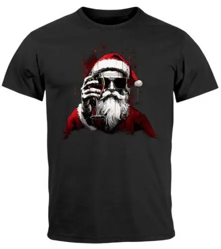 Herren t-shirt weihnachten weihnachts mann alkohol wein hässliche xmas