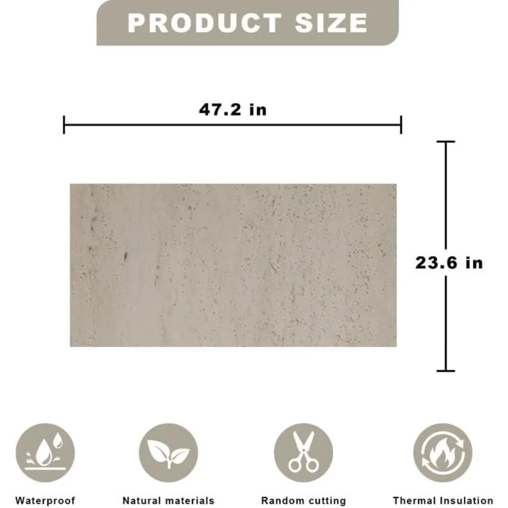 3Dウォールパネル - 4枚入り 47.2x23.6cm 模造石壁材 - ホームアート、アクセントレンガ、モダンな外観用の改質粘土素材