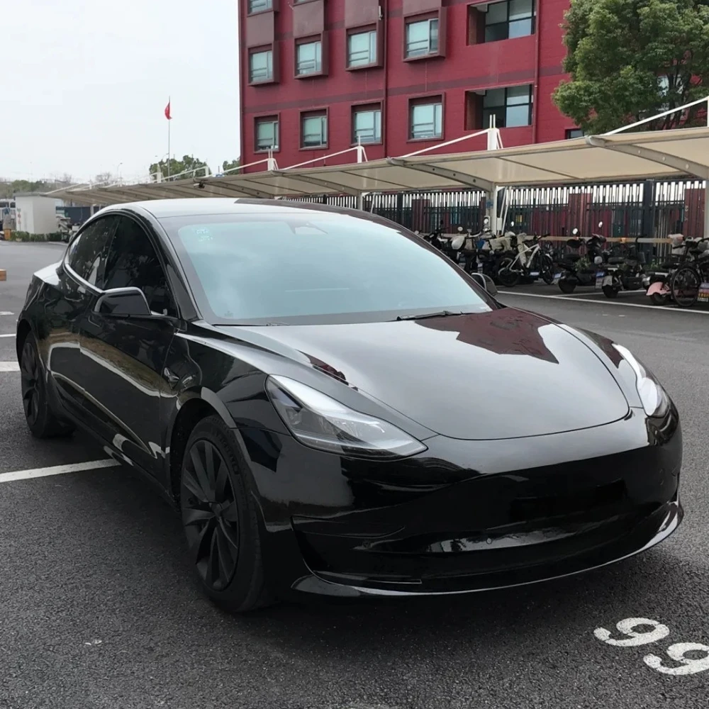 

Ярко-черная защитная пленка PPF для Tesla Model 3 2020-2023, предварительно вырезанная, из ПВХ, для самостоятельной оклейки, изменение цвета, антицарапийная виниловая пленка, комплект для оклейки.