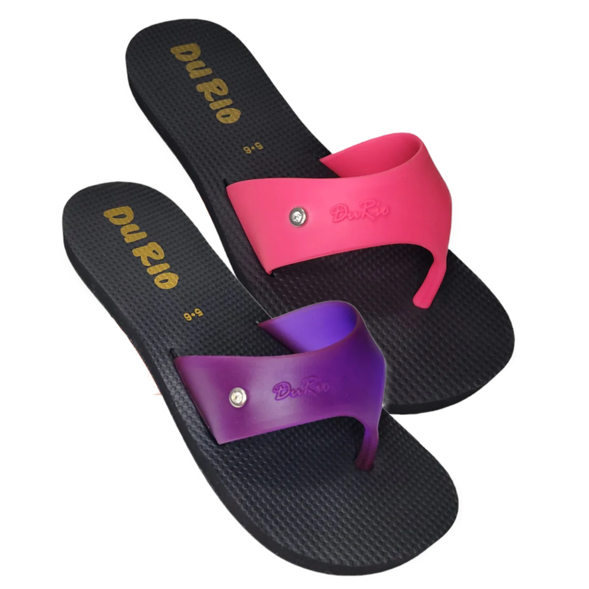 Kit 2 Pair Female Slippers DuRio Beach Top Non Slim