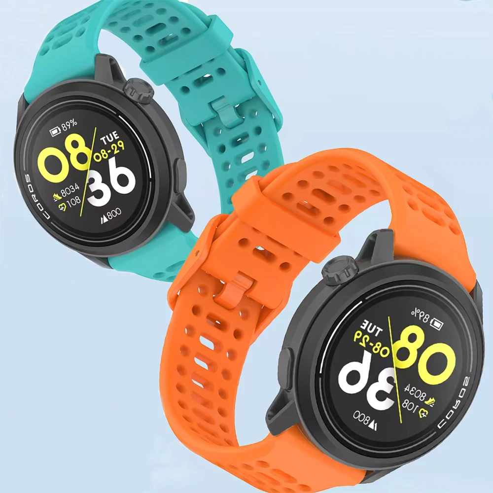 Силиконовый ремешок 20 мм 22 мм для COROS PACE 3, спортивный браслет для часов COROS PACE 2/APEX 2 Pro 42 мм 46 мм, сменные браслеты
