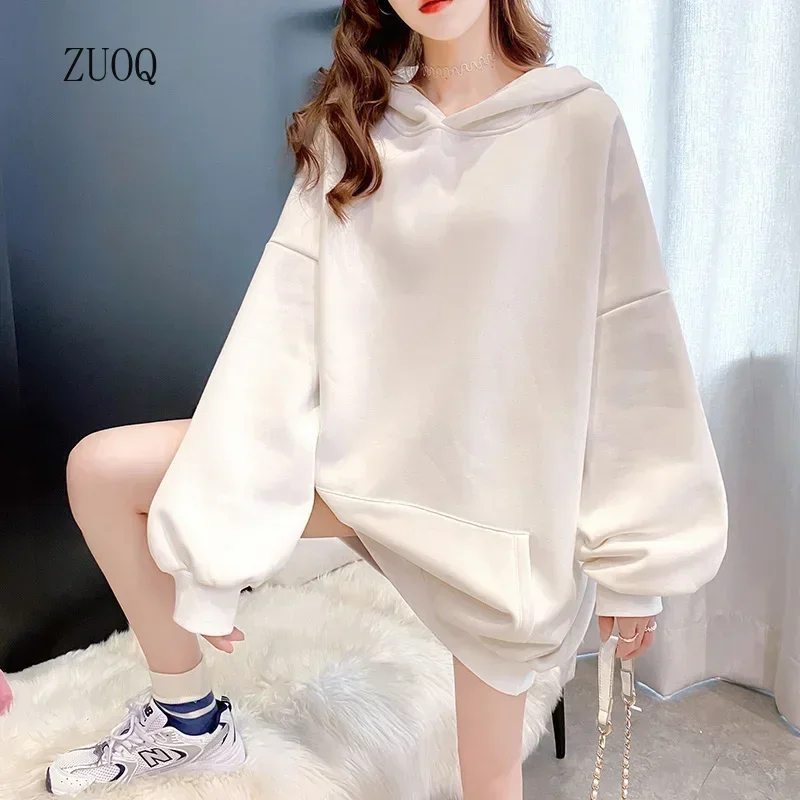 2025 Autumn Sweet Women Hoodies Fashion Cute Rabbit Ears Hooded Pullovers Lantern Sleeve Loose Baggy Female Tops