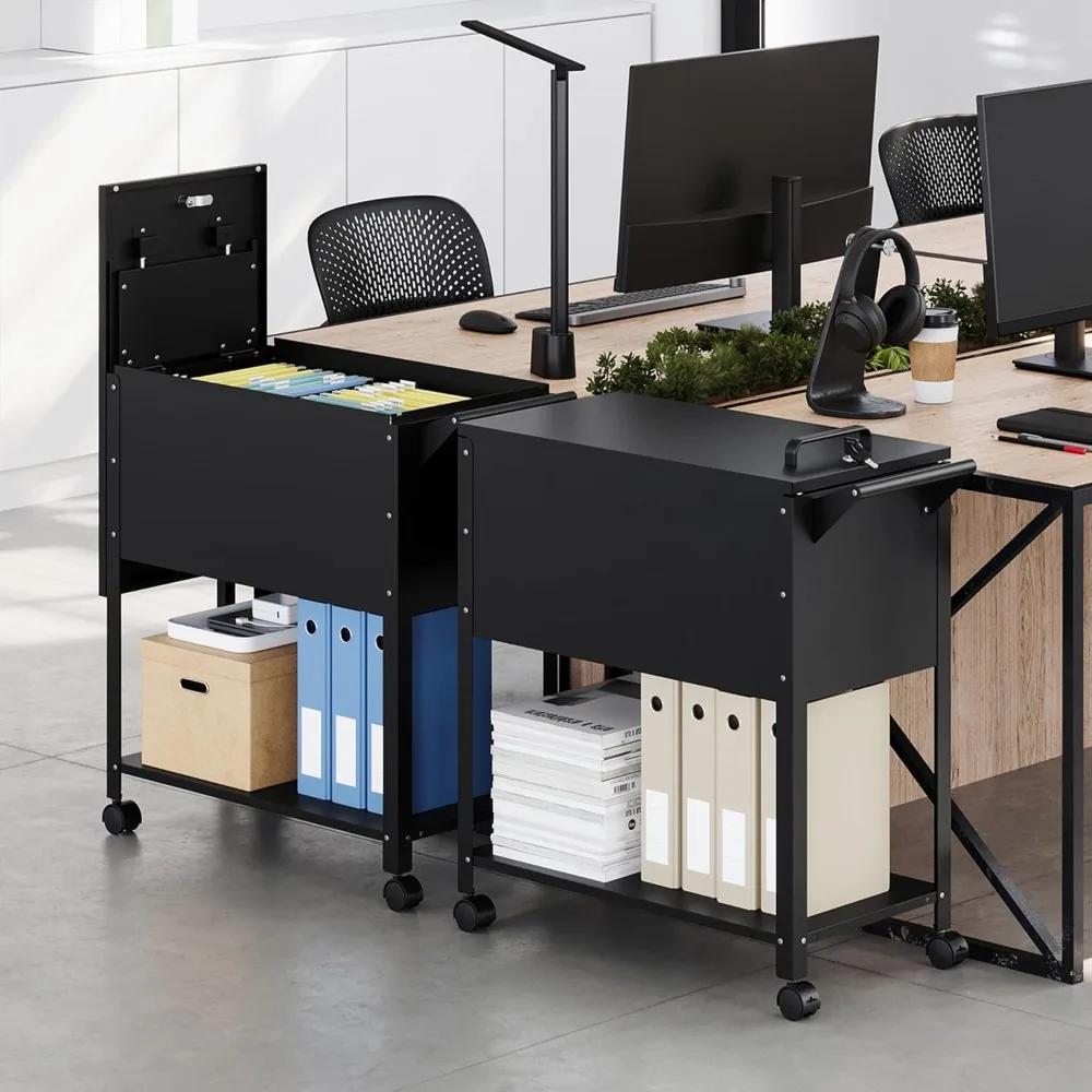 خزانة ملفات دوارة محمولة مع قفل - رسالة قابلة للتعديل/A4/F4/عربة مجلد ملفات متنقلة بحجم قانوني