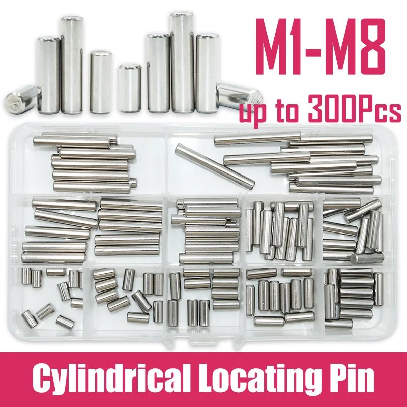 

304 Stainless Steel Metal Dowel Pins M1 M1.5 M2 M2.5 M3 M4 M5 M6 M8 Cylindrical Pin Locating Dowel Fixed Shaft Solid Rod GB119