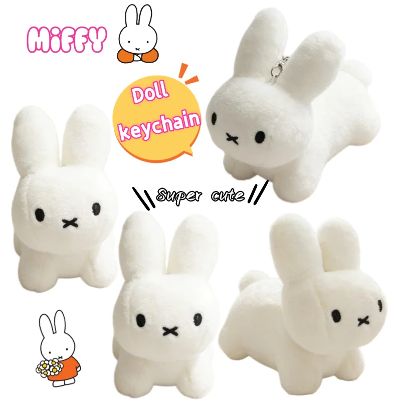 Miffy Rabbit Doll Bag Pendant Cartoon Cute High-face Value Desktop Doll Super Cute Ornaments Birthday Gift for Boys and Girls