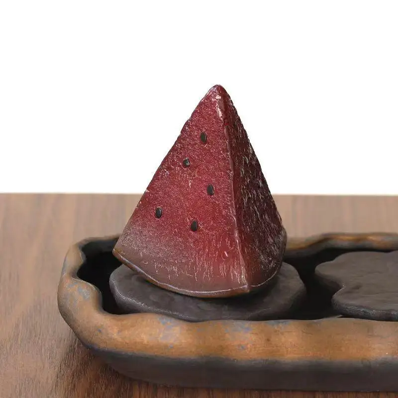 تغيير لون البطيخ الإبداعية الشاي الحيوانات الأليفة تغيير درجة الحرارة الراتنج الفاكهة زخرفة بوتيك طاولة شاي طقم شاي الشاي الديكور