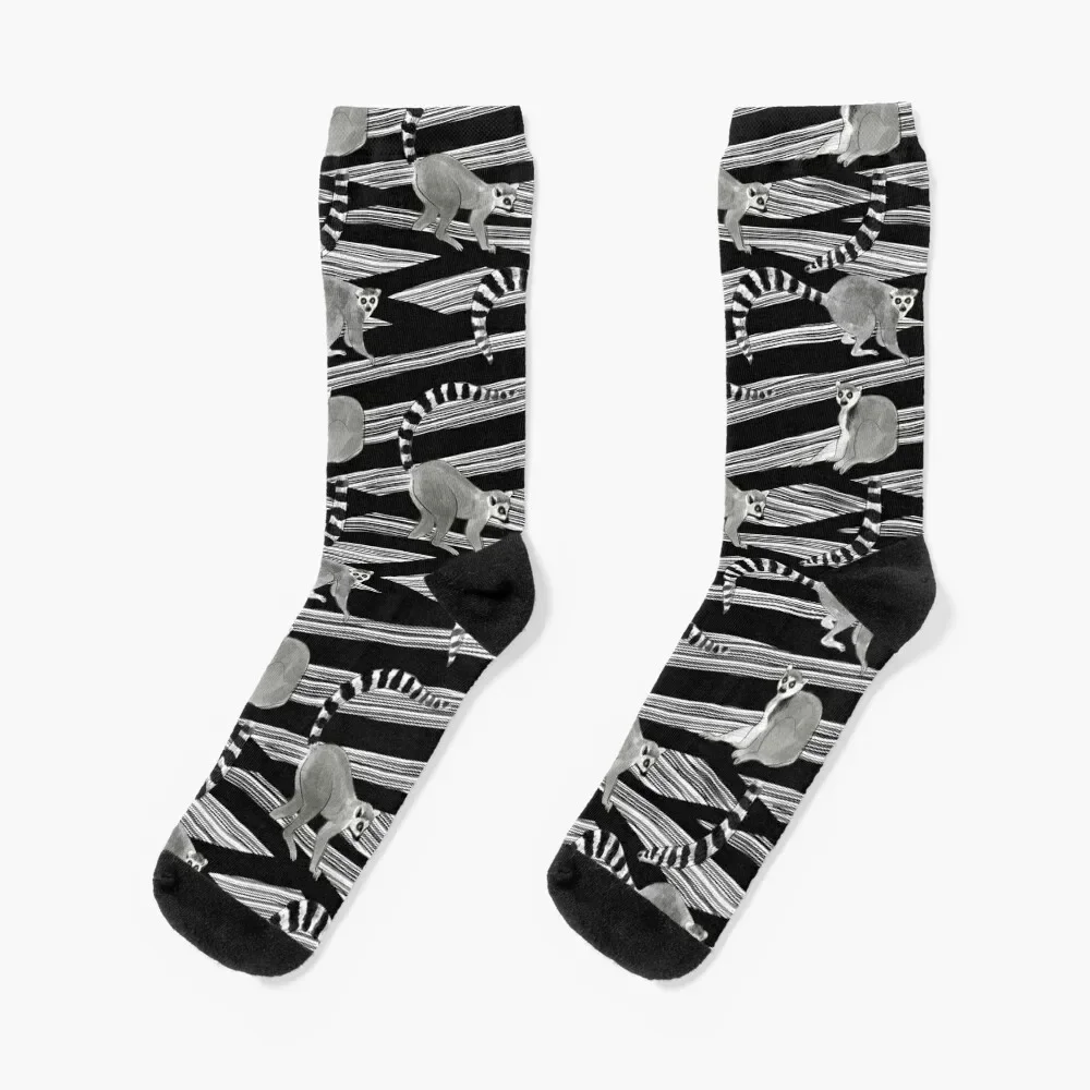 Cute lemur Socks christmass gift professional running cute Women Socks Men's