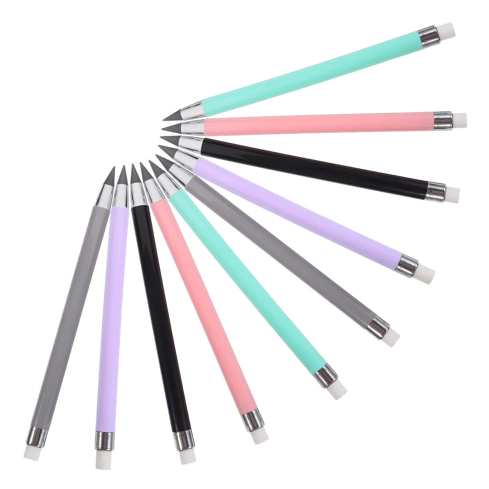 

10 Pcs Inkless Macaron Pencil Infinite Forever Pencils Non Sharpening Everlasting with Eraser