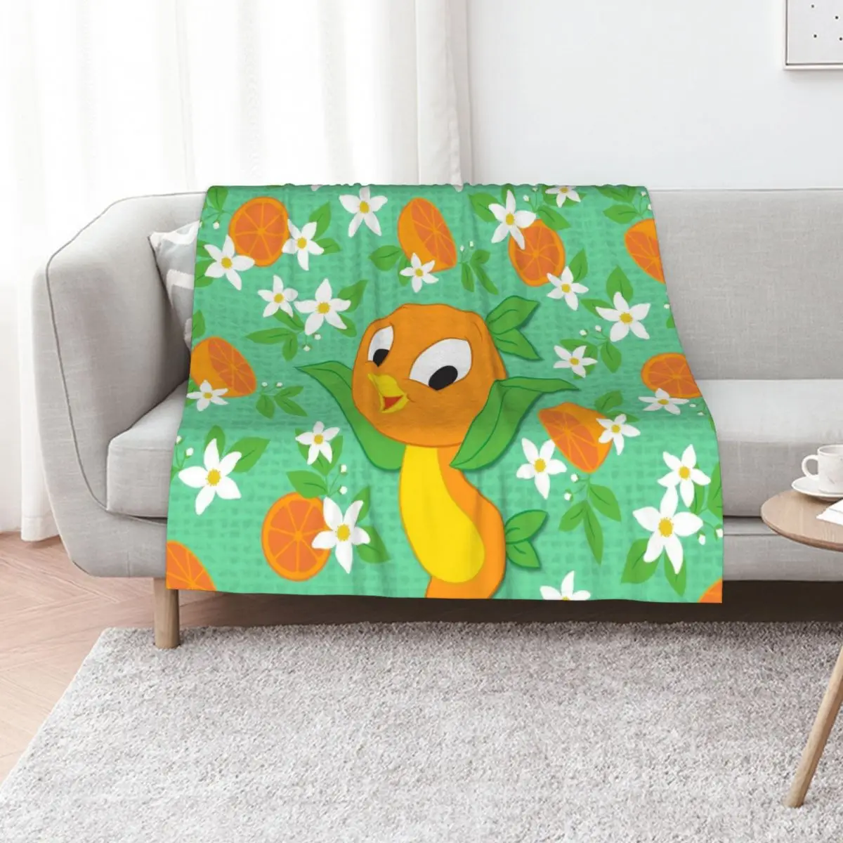 

Hello Sunshine Orange Bird Throw Blanket Easy Care Comfortable Blanket for Couch