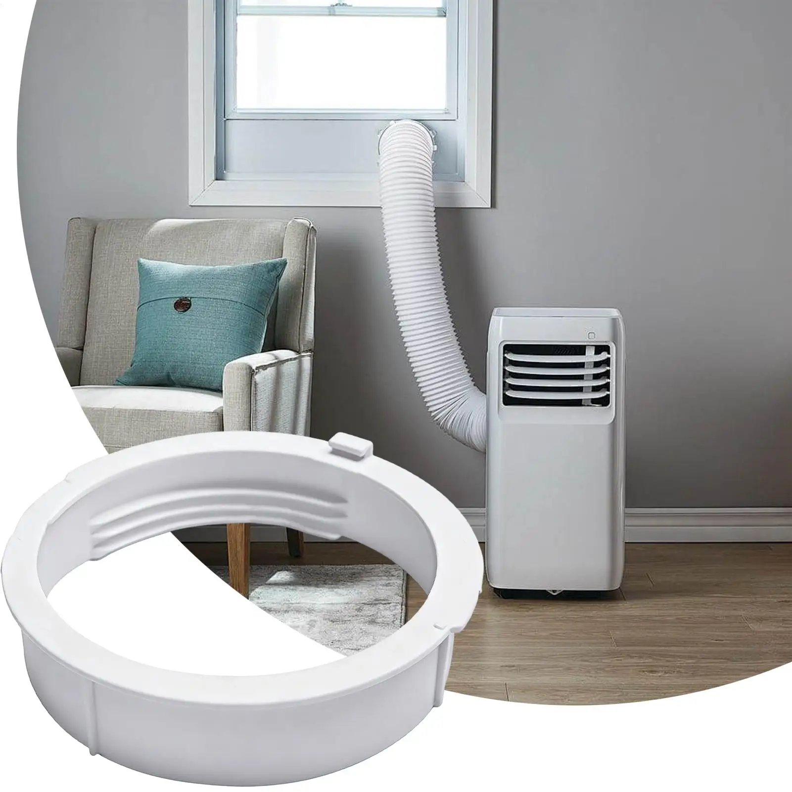 1Pc Air Conditioner Exhaust Duct Interface 15cm KY-25 KY-35 Pipe Hose Connector Window Baffle Adapter For Portable Mobile AC