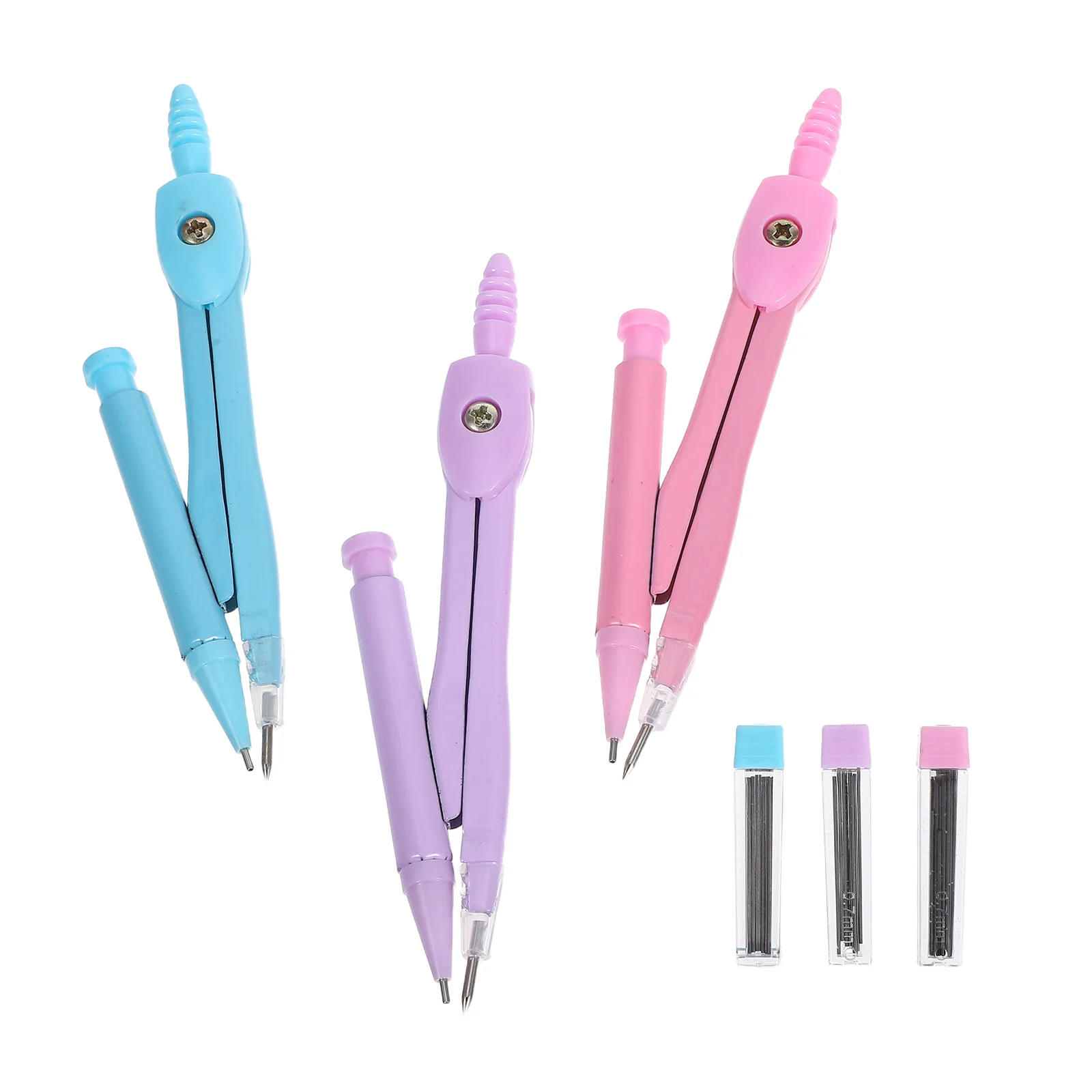 3Sets Geometry Compass Set Sturdy Construction Precision Drawing Tool for School Office Home Math Art Projects Technical