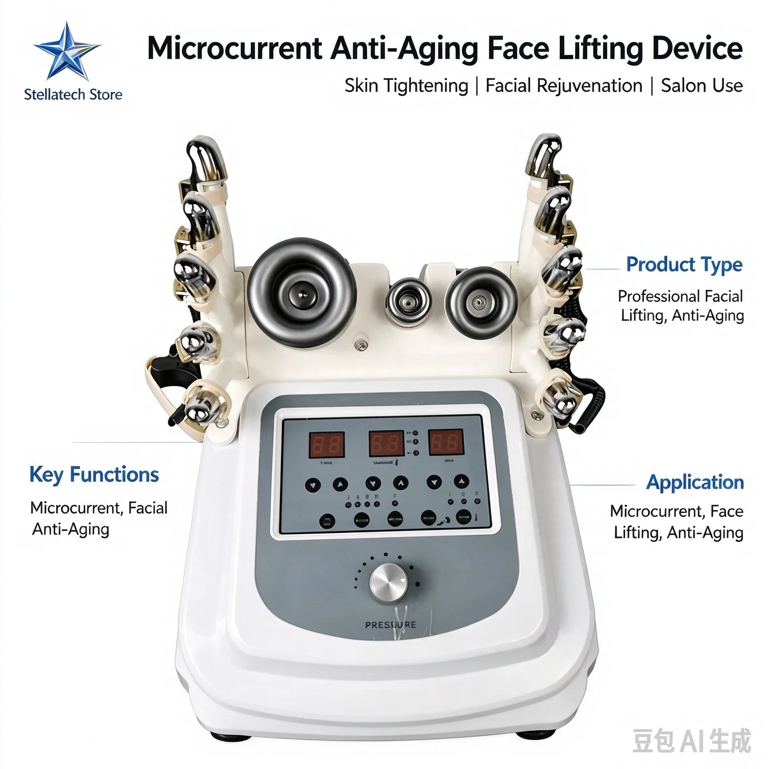 Microcurrent Anti-aging Face Lifting  Device Microcurrent