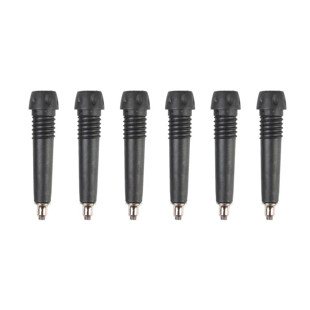 

6pcs Replacement Rubber Tips Set Tungsten Rod Tip for Trekking Poles Heavy Duty Thickened Pole Tip Protectors Absorbing Adds Gri