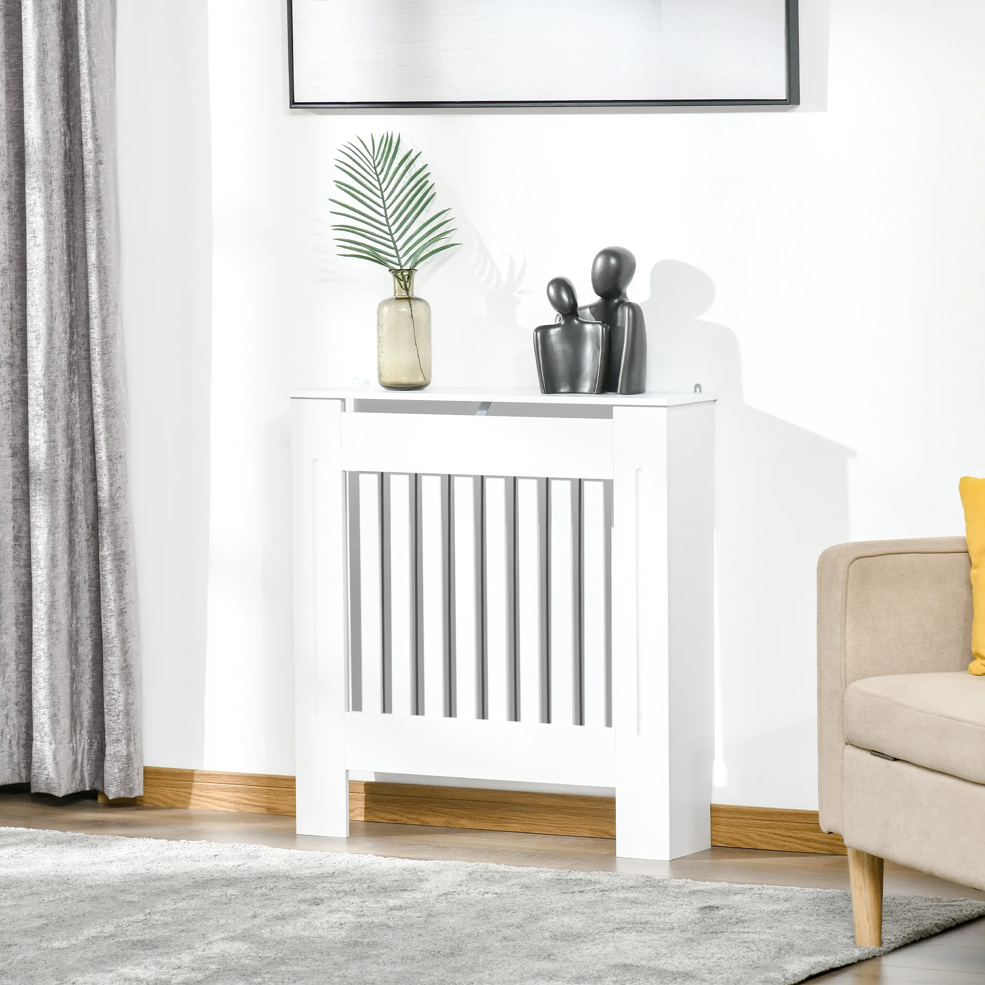 HOMCOM Cubre Radiador de MDF Diseño Moderno Estante para Radiador Vertical para Sala de Estar Dormitorio 78x19x81 cm… — oferta en AliExpress
